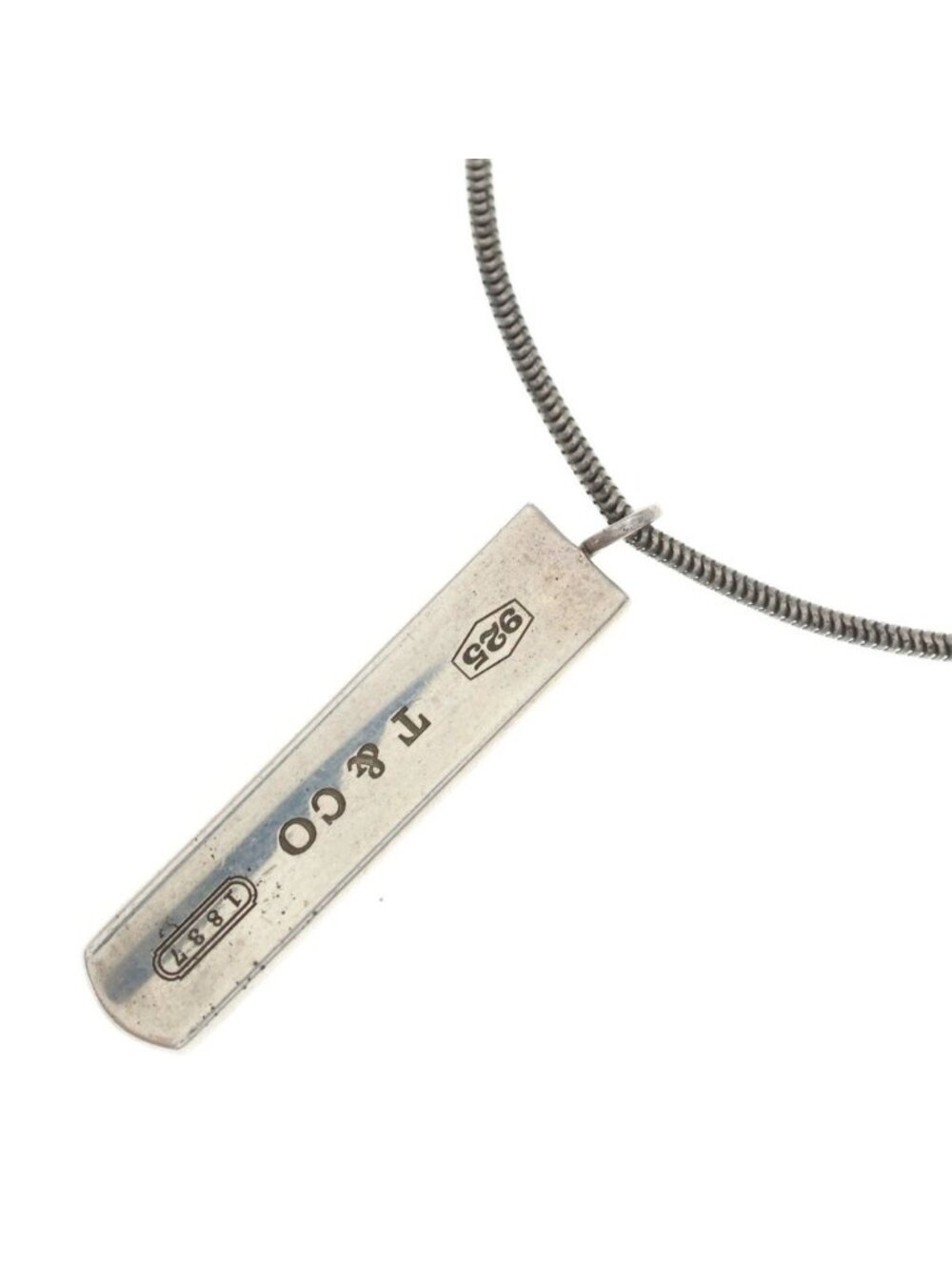 Tiffany & Co 1837 Bar Pendant Silver